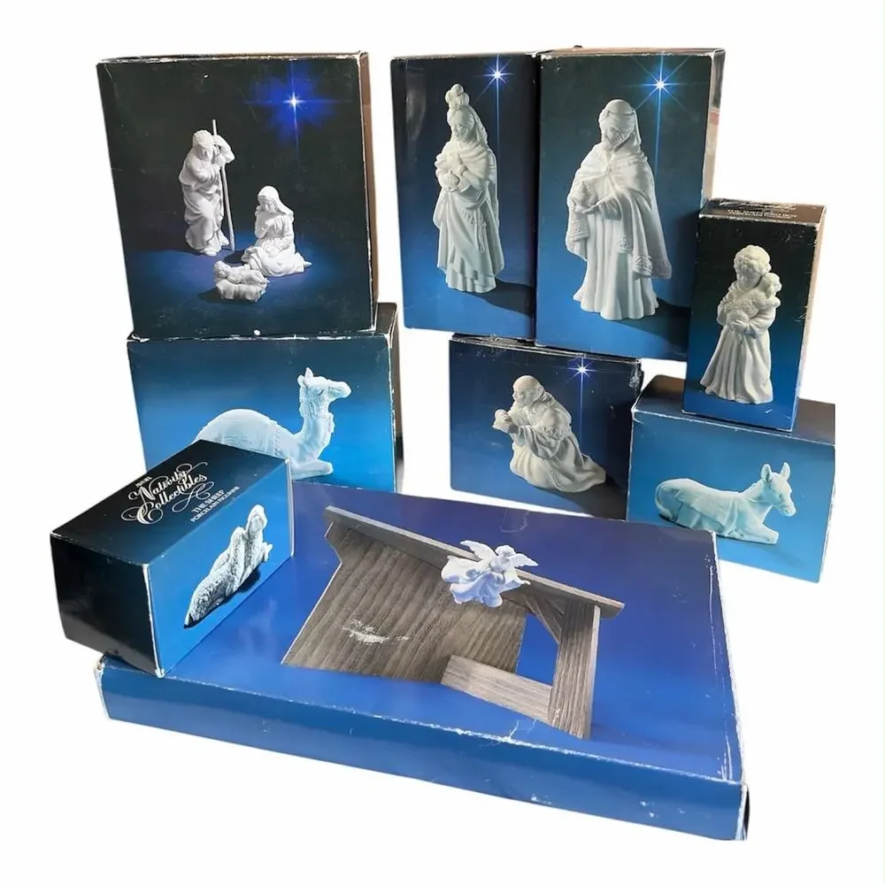 Vintage Avon Nativity Collectibles Large Set 1981-1985 w/ 17 Original Boxes